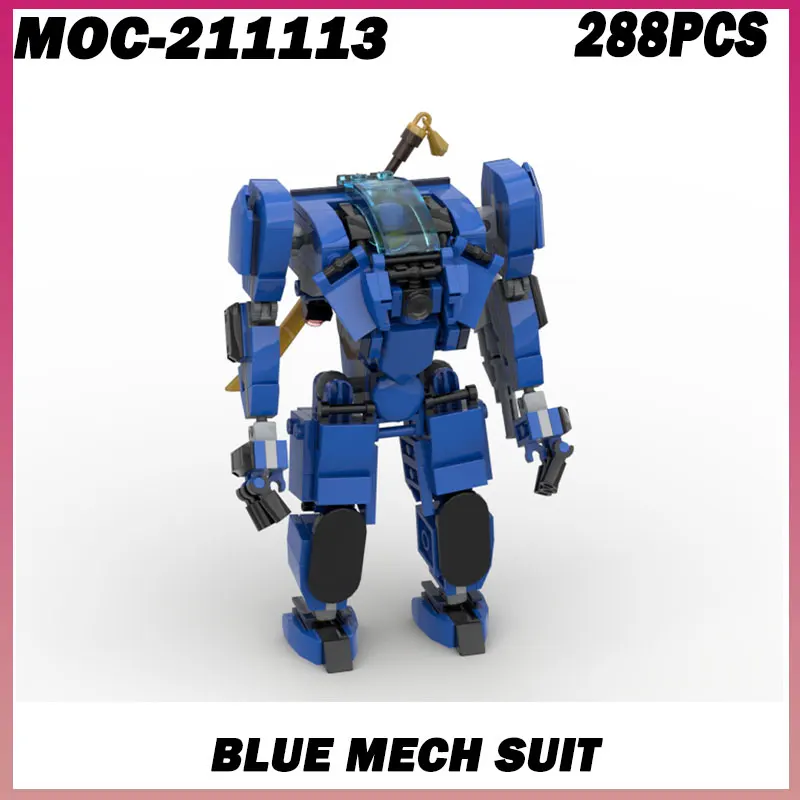 

288PCS MOC-211113 Blue mech suit Compatible Bricks Sets Series Building Blocks MOC Mecha Model Children's Gift Assembly Toy