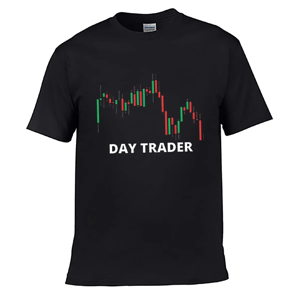 Day Trader Candlestick Chart Pattern Street Distressed Washed Loose Simple Tee
