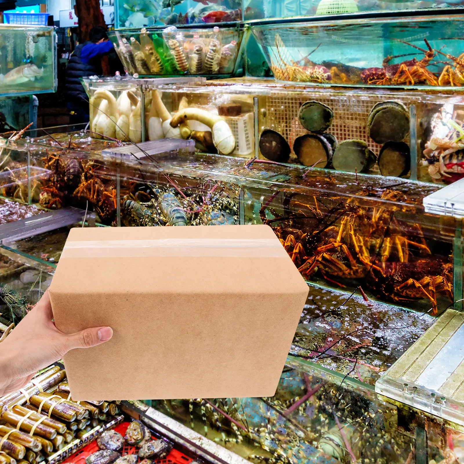 

2Pcs Insulated Shipping Box with Aluminum Foil Liner for Temperature Sensitive Goods Thermal Packaging Container for Grocery