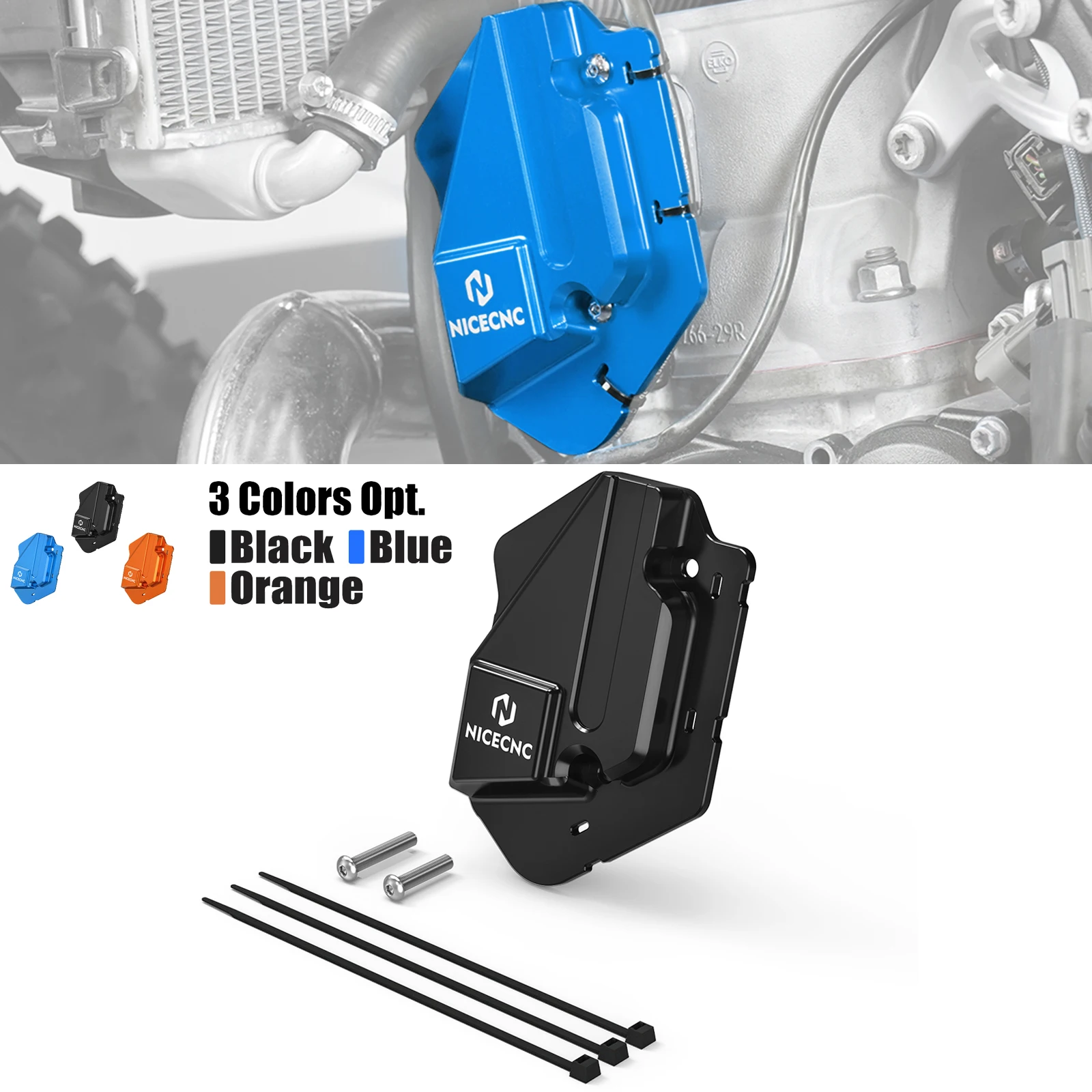 

NICECNC For Husqvarna 2024 TE 300 TE 250 KTM EXC300 250 XCW Motorcycle Left Power Valve Cover Guard TC 250 125 TX300 2023-2024