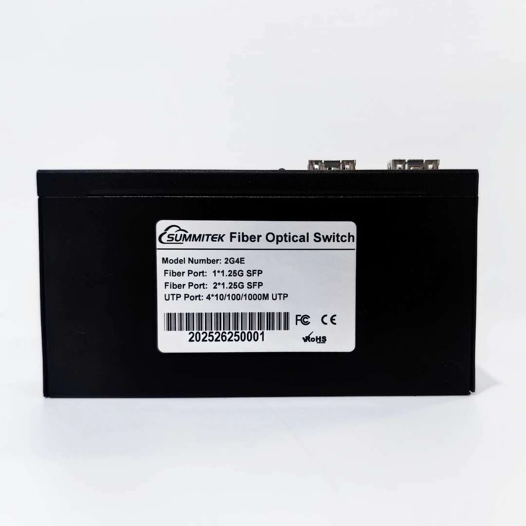 SUMMITEK جيجابت إيثرنت التبديل الألياف محول الوسائط الضوئية 4 RJ45 2 SFP 10/100/1000M 2F4E 2SFP4E بدون وحدة SFP