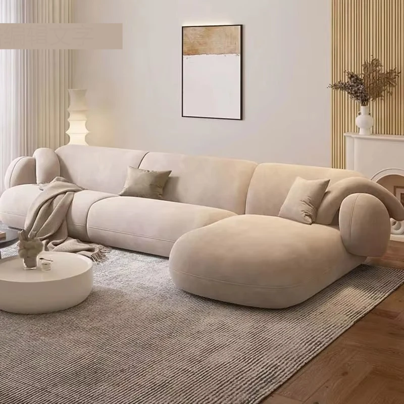 

High-end convertible velvet sofa for hotel villas