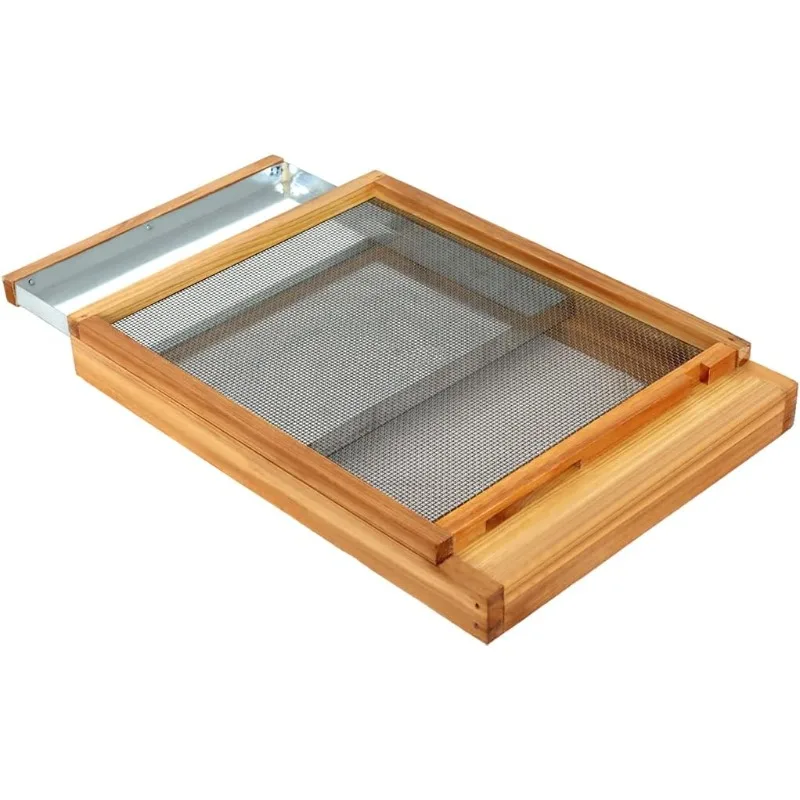 

Langstroth Bee Hive Screened Bottom Board Dipped in 100% Beeswax with Entrance Reducer, Screen Bottom Board for 10 Frame