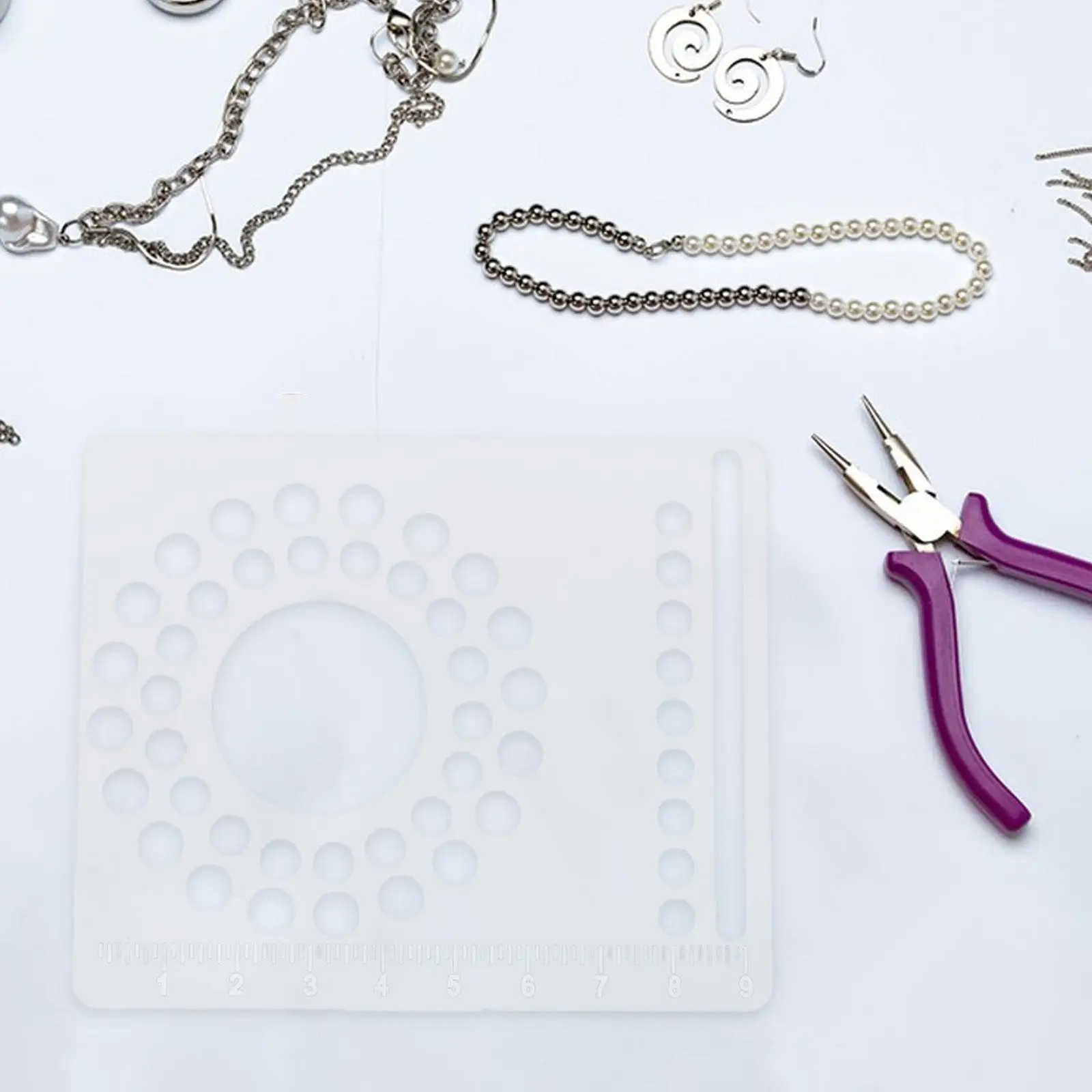 لوح خرز السوار DIY أدوات صنع المجوهرات منظم تخزين الخرز الأكريليك