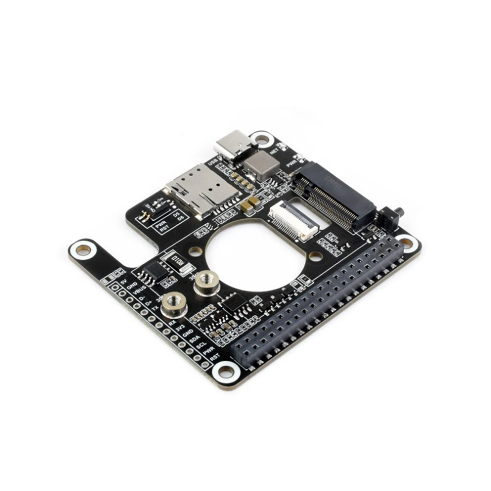 PCIe 5G/4G/3G HAT for Raspberry Pi 5 Compatible with SIMCom/Quectel 5G Modules 3042/3052 Packages Development Boards Kits Option