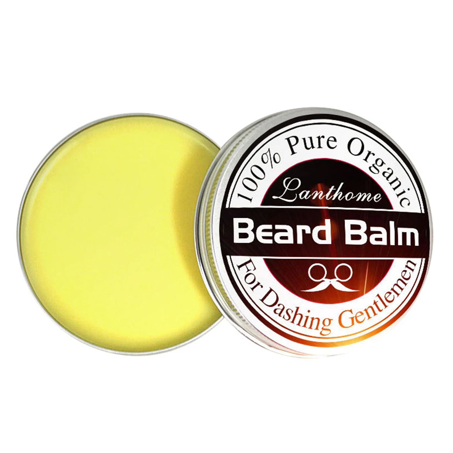 Lanthome-Baume à barbe bio original, huile revitalisante pour la croissance, soins de toilettage, traitement de la moustache, prévient les cheveux des hommes, 30g