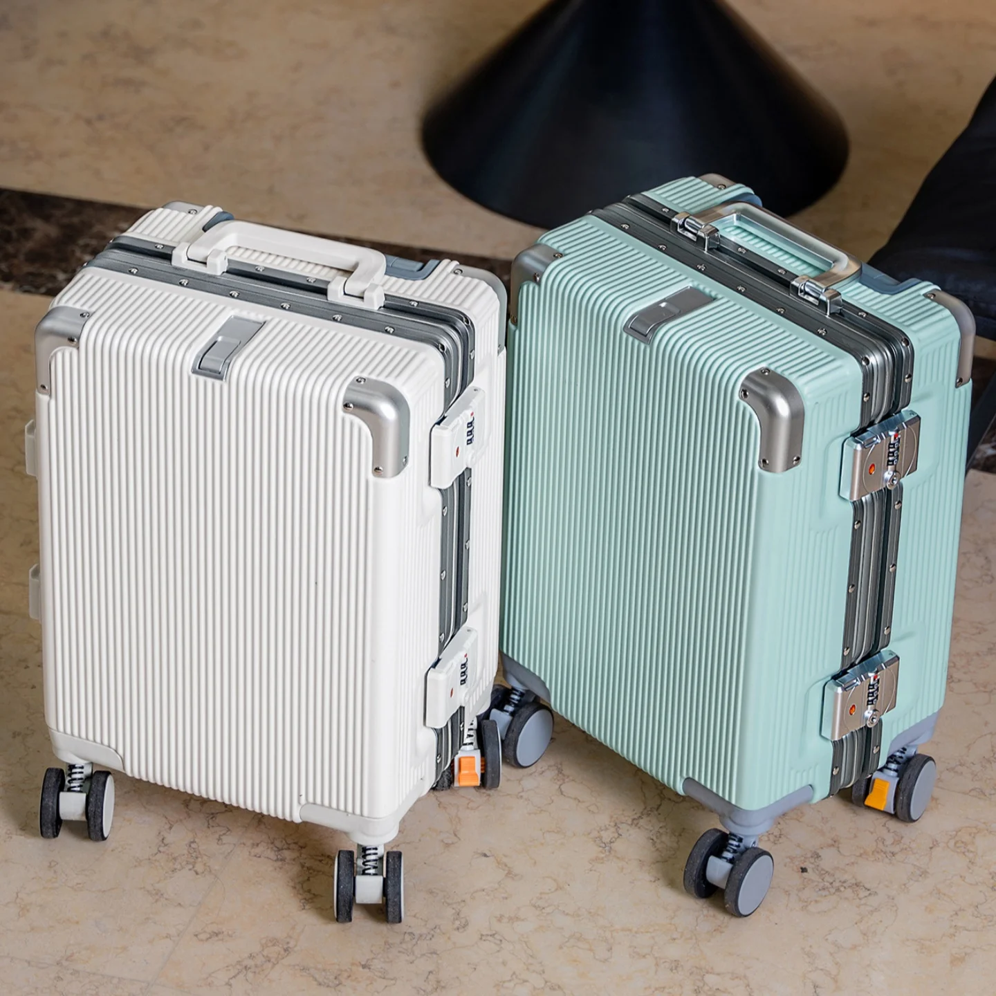 16 "/20"/22 "/24"/26 "/ 28" حقيبة ذات سعة كبيرة Fashoin المتداول الأمتعة السفر الألومنيوم الإطار مع عجلة أكياس عربة مصنوعة من سبائك #3