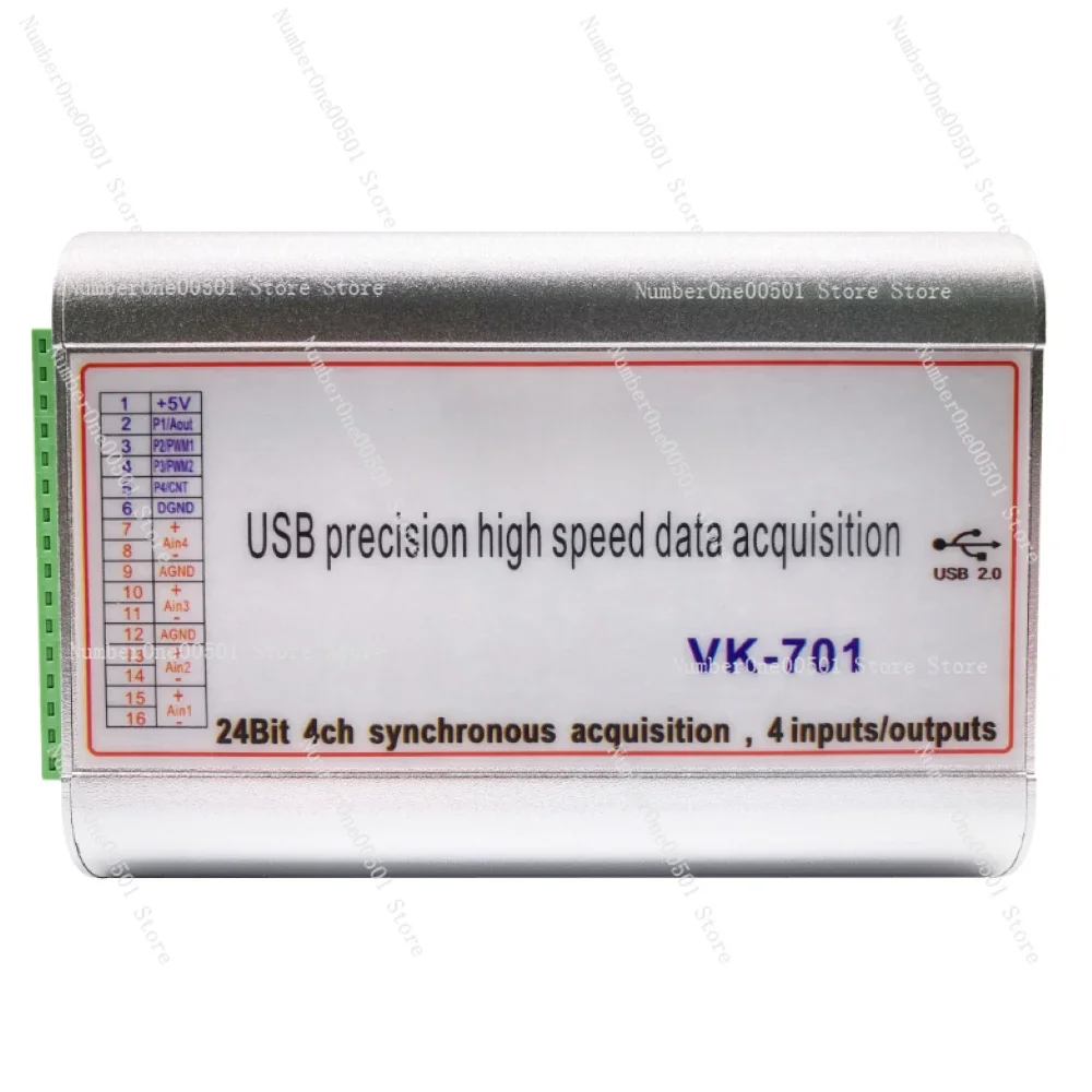 VK701x/Ethernet/WiFi/USB high-speed 24-bit data collection card uV acquisition 4 channels 100K synchronization [USB type]