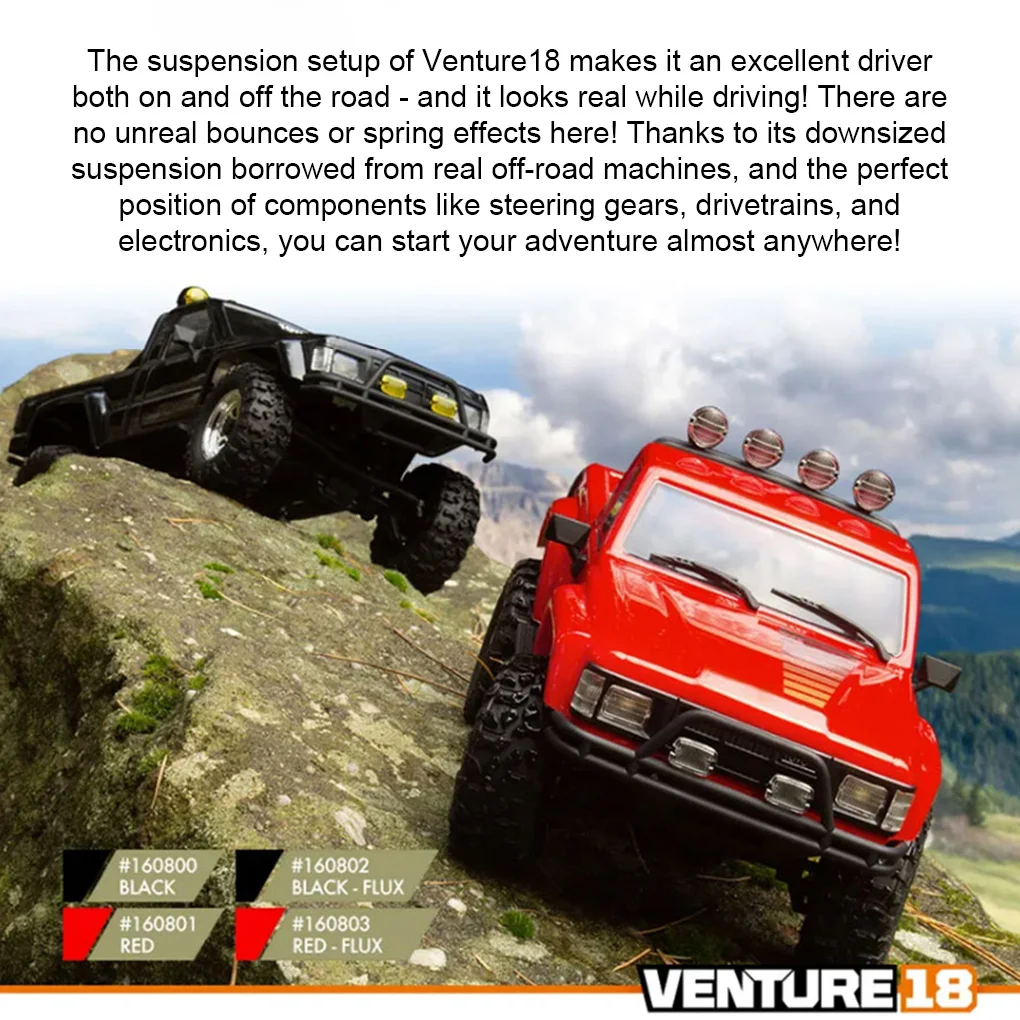1/18 HPI Venture يحاكي 4WD RC سيارة بدون فرش/نحى ثنائي السرعة جهاز تحكم عن بعد كهربائي على الطرق الوعرة تسلق لعبة نموذج سيارة