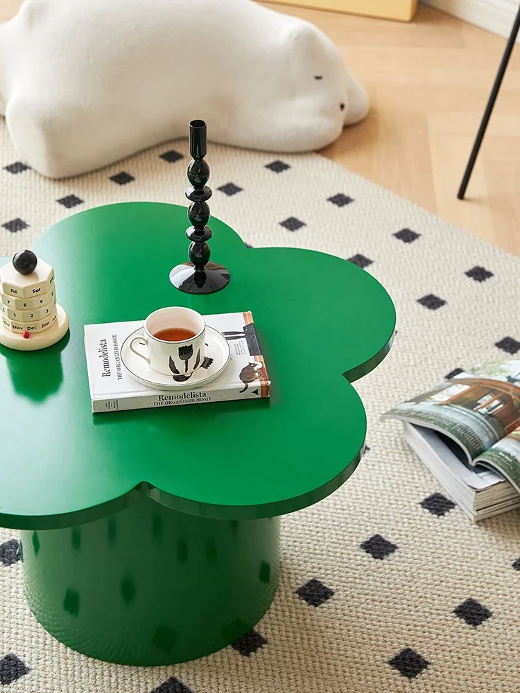 Small Card Alien Flower Tea Table, Home Living Room, Simple Green Small Unit, Creative Low Table