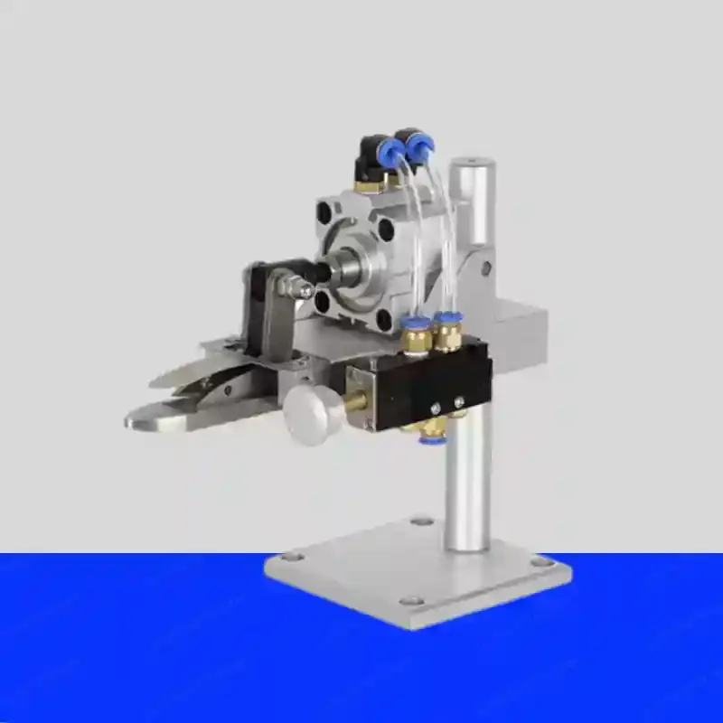Pneumatic ear trimming device, semi-automatic pants cutting earphone pants climbing machine