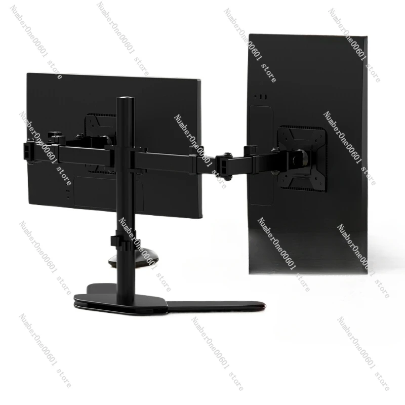 Monitor Stand  Arm Non-punching Rotary Dual-screen Base Computer Screen Universal Lifting Heightened Shelf