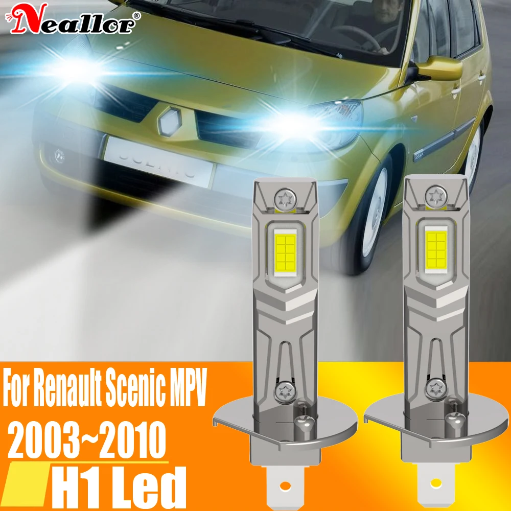 H1 Led Light Canbus Bulb Car Headlight High Power Auto Fog Diode Moto Driving Running Lamp 12V 55W For Renault Scenic 2003~2010