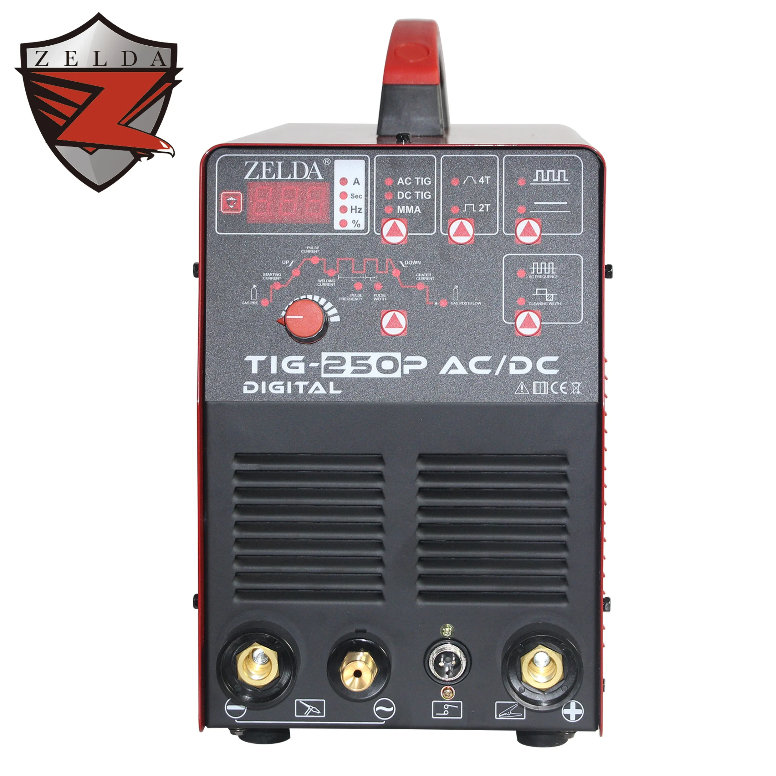 MSNew Design 230V AC/DC Inverter TIG Welder Stainless Steel Carbon Steel TIG Welding Machine for European Countries Rated 250A