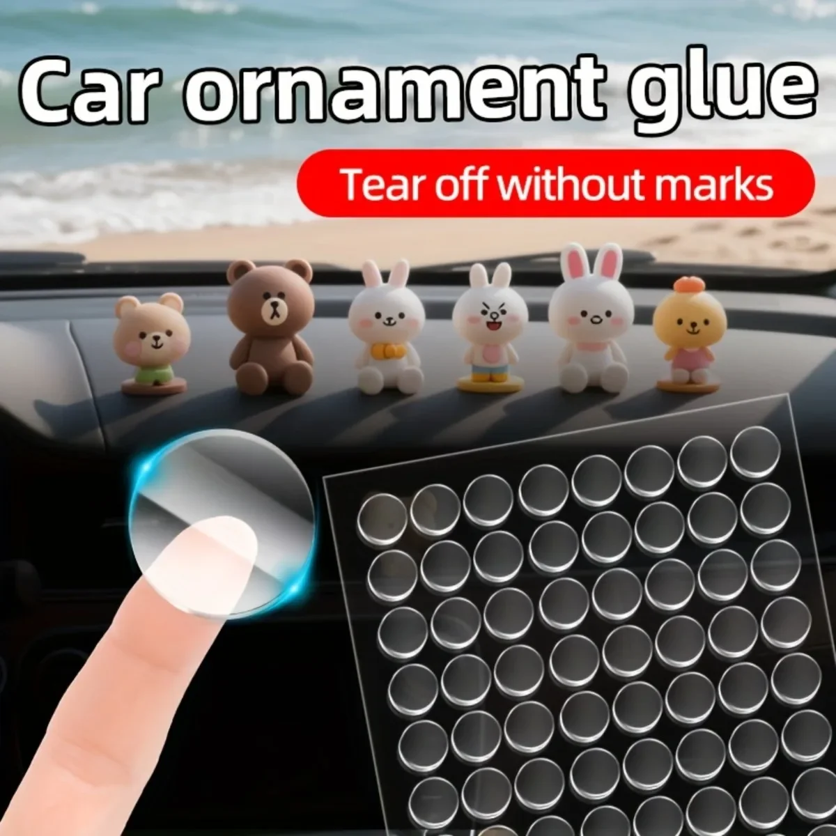 

12-pack of Super Strong Dot Adhesive, Nano-sized Adhesive Dots, Transparent Acrylic Adhesive Dots, Leaves No Residue