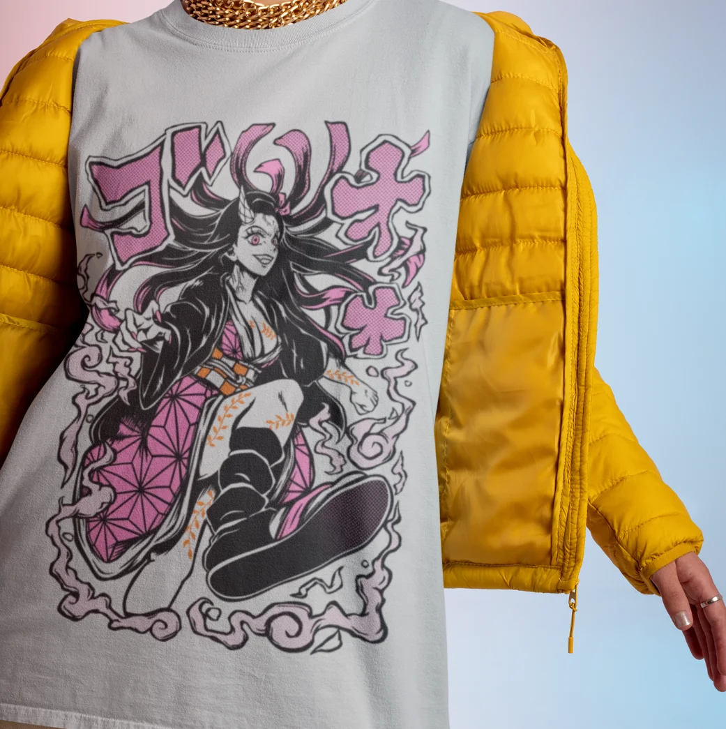 Nezuko Shirt Demon Slayer Kimetsu No Yaiba Tshirt Tanjiro Zenitsu Anime t-Shirt