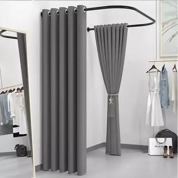 

Fitting room internet celebrity Instagram style changing room U-shaped partition door curtain clothing store