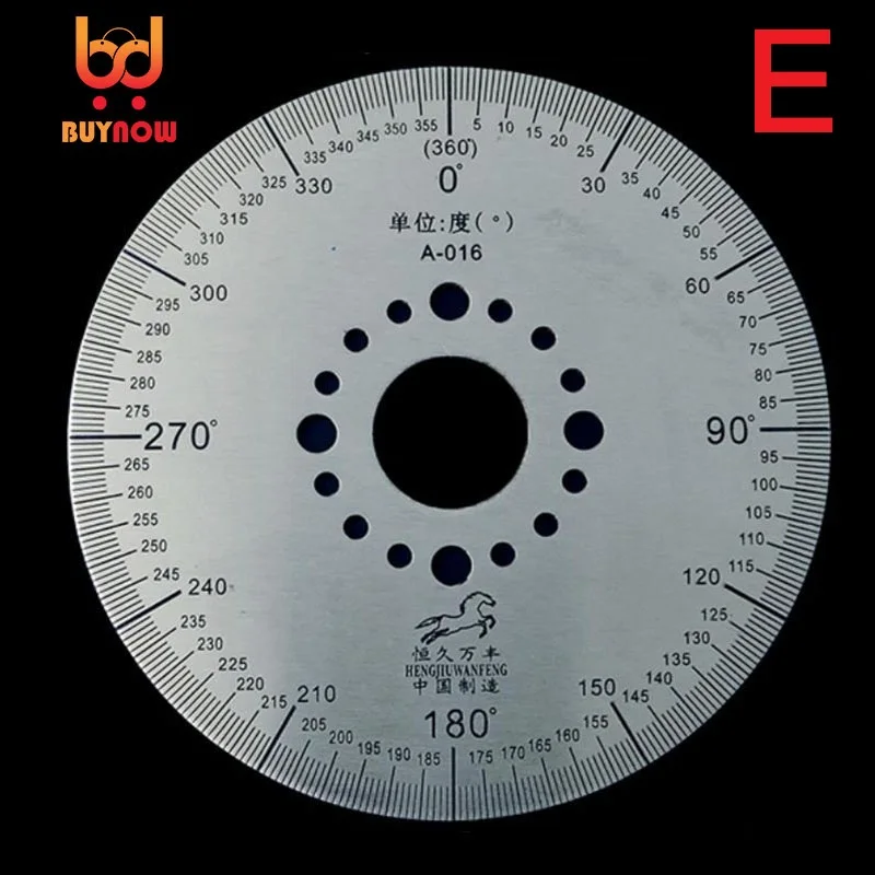 100mm Diameter High quality Stainless Steel Scale 360 Degree Scale Small Scale Protractor Stainless Steel Disc