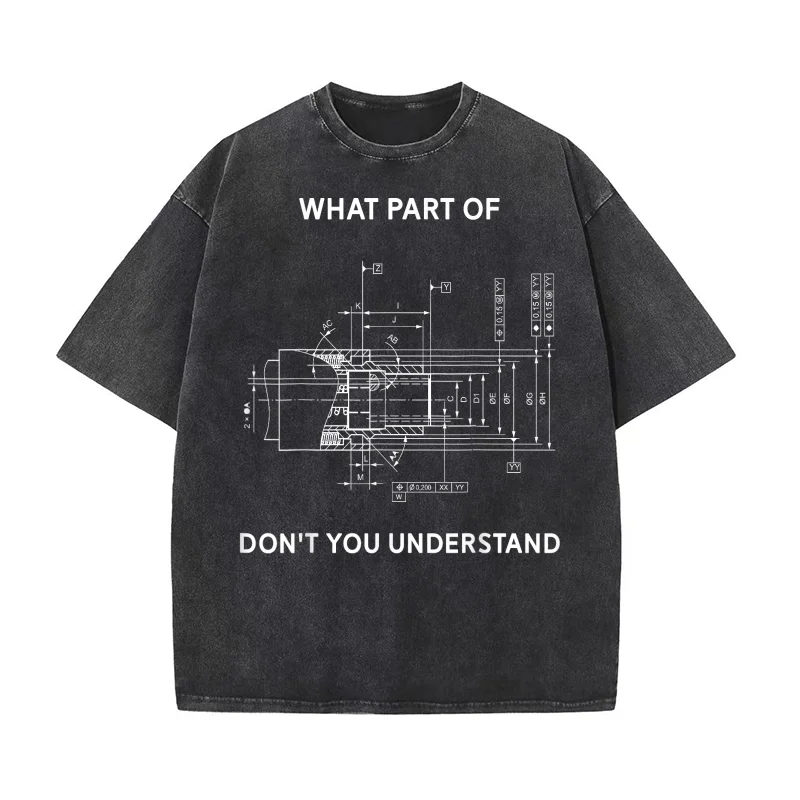 

Funny Engineering Mechanical Engineering Pure Cotton T-shirt Oversized Art Graphic Clothing Printed Men's Tees