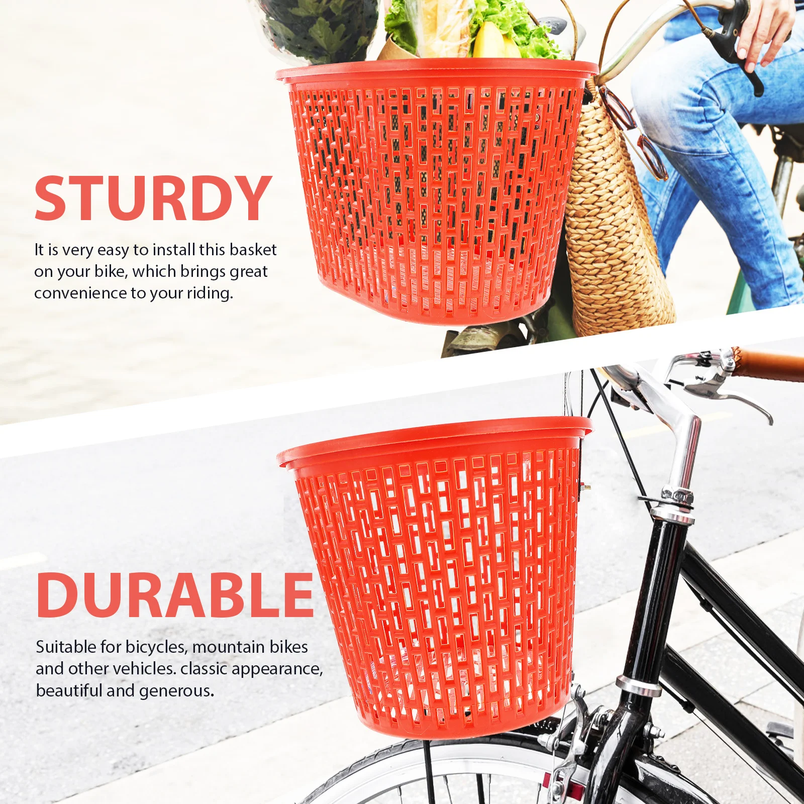 

1 set 1 Set Of Quick-Release Bike Basket Durable Front Mount For Handlebar Lightweight Corrosion-Resistant Cycling Accessory