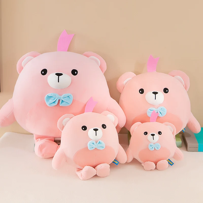 Cool Simulated Bear Plush Pillow Toys Cute Soft Stuffed Animals Cartoon Ball Shaped Lamb Baby Appease Doll