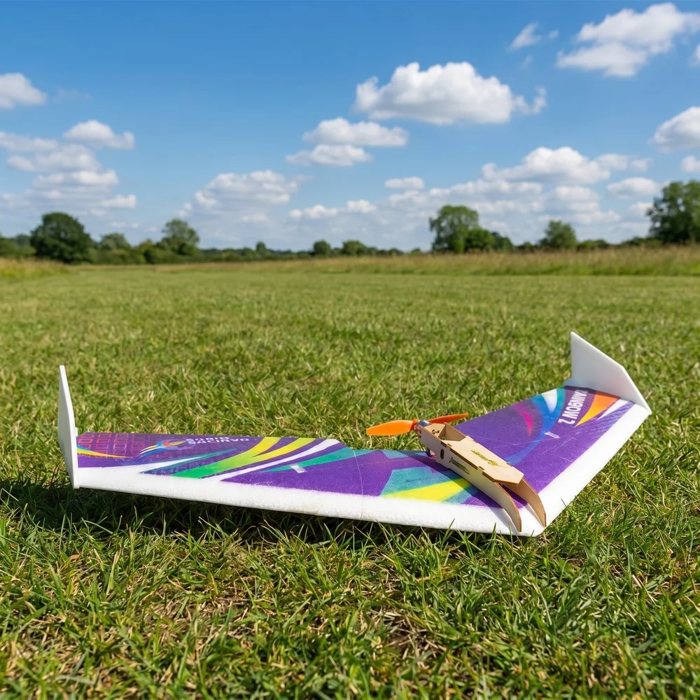 rainbow-fly-wing-ii-40-pp-foam-rc-trainer-airframe-kit-large-diy-delta-wing-for-outdoor-flying