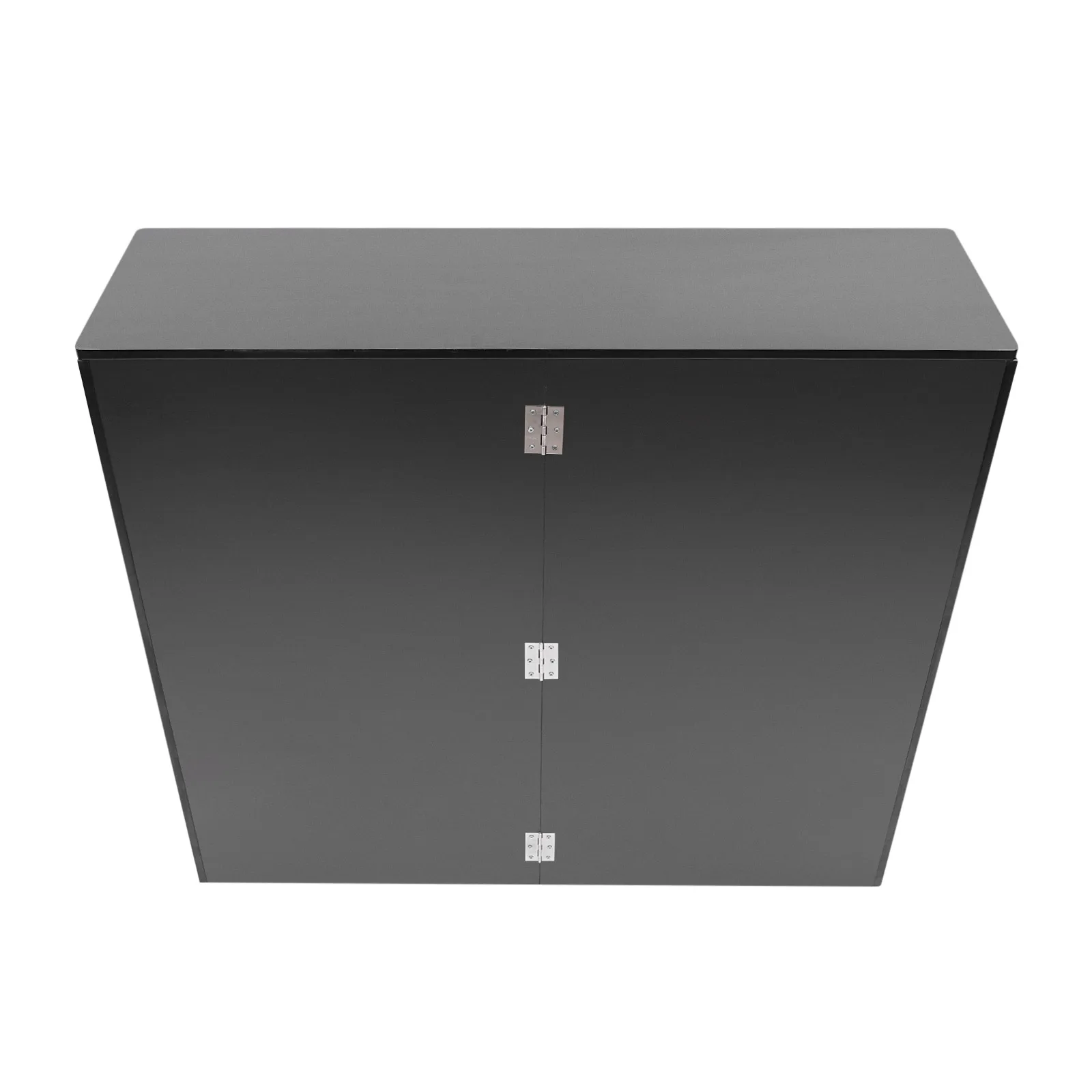 Foldable Bar, Portable Event Bar, 2-Tiers Black Bar Cabinet for Parties and Events