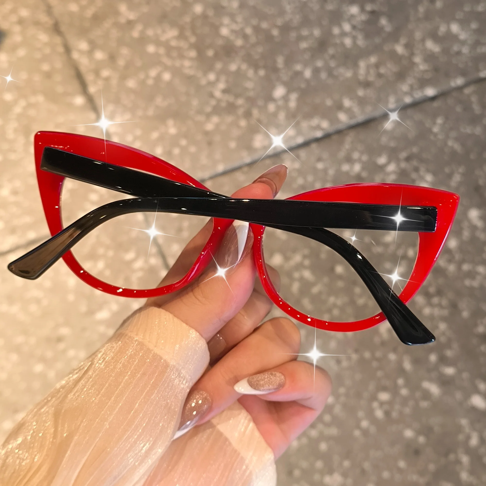 Trendiger Katzenaugen-Brillenrahmen, geeignet für Büro, Netz, Handy, TV-Nutzung, perfekte Geschenke für alltägliche stilvolle Accessoires – Detail 12