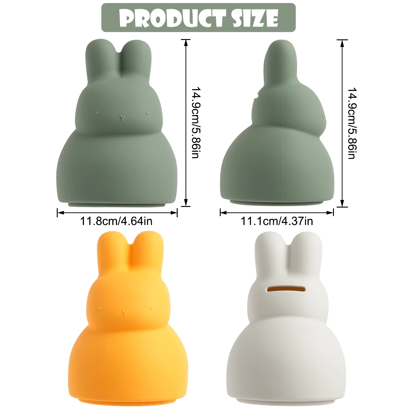 1PCS Baby Silicone Piggy Bank Toddler Piggy Bank Money Boxes Cash Collection Money Container BPA-Free Silicone Box Baby Toy