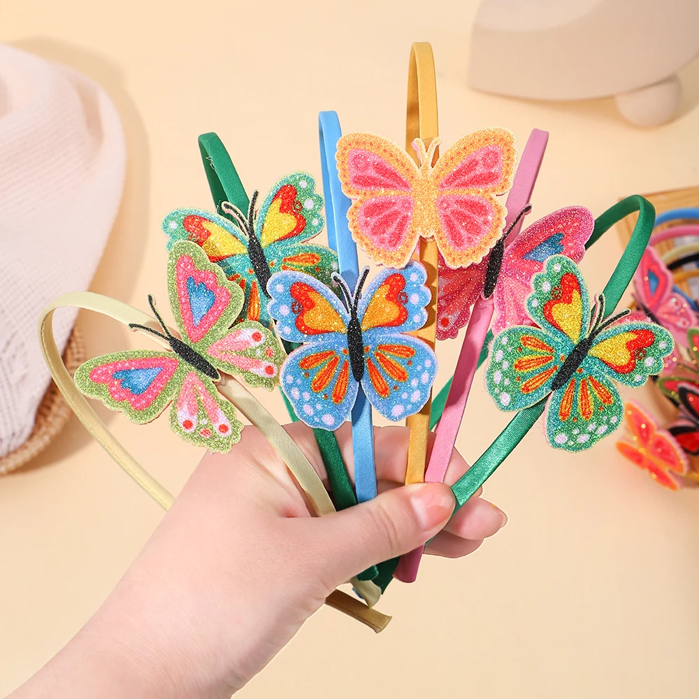 1Pc Butterfly Hair Band for Girl Gorgeous Colorful Children Hair Hoops Kids Lovely Dress Up Headwear Hair Accessories 3 Style