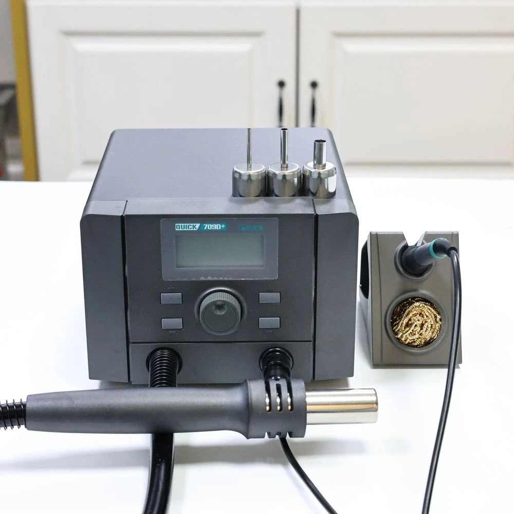 High Quality 709D+ Quick Soldering Station Original 2-in-1 Hot Air Rework Maintenance System Safety Product