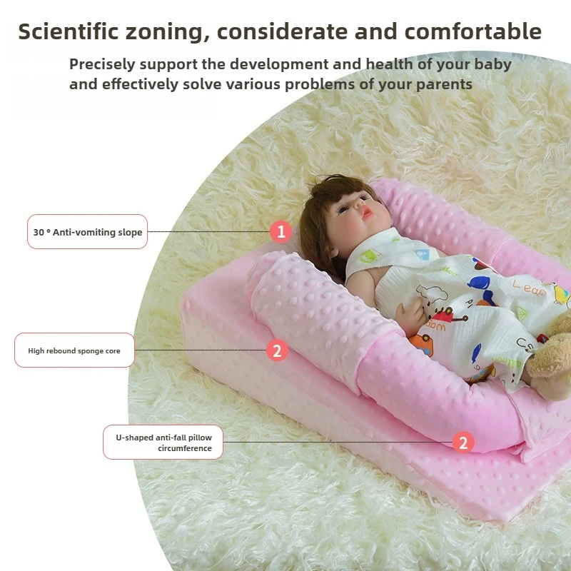 다용도 아기 수유 수면 베개 패드 침 방지 초크 방지 간호 지원 유출 방지 신생아 침대 매트리스 디자인