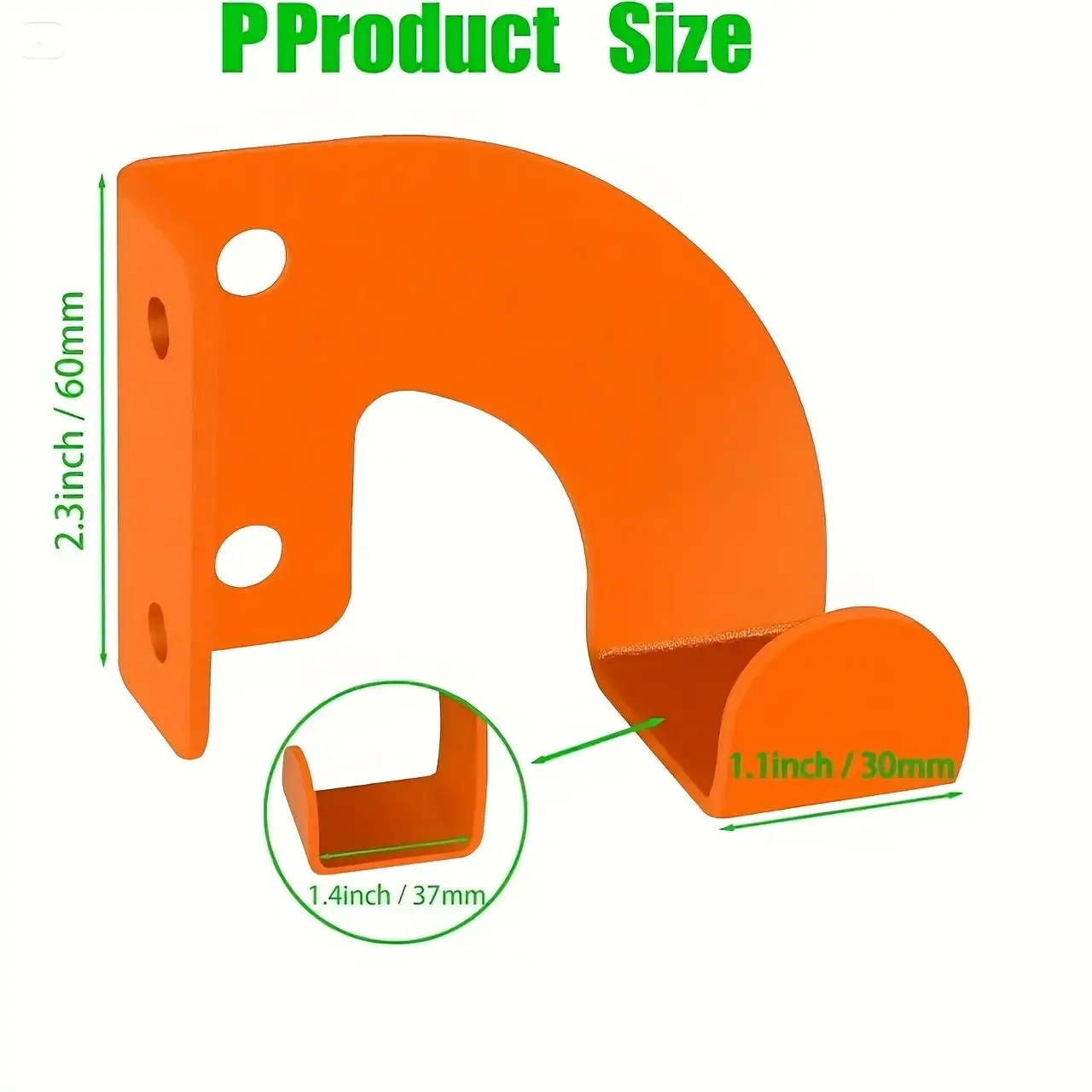 Two Piece Chain Saw Hanger, Heavy-duty Chain Saw Wall Bracket, Installation Chain Saw Frame, Garage, Orange Metal