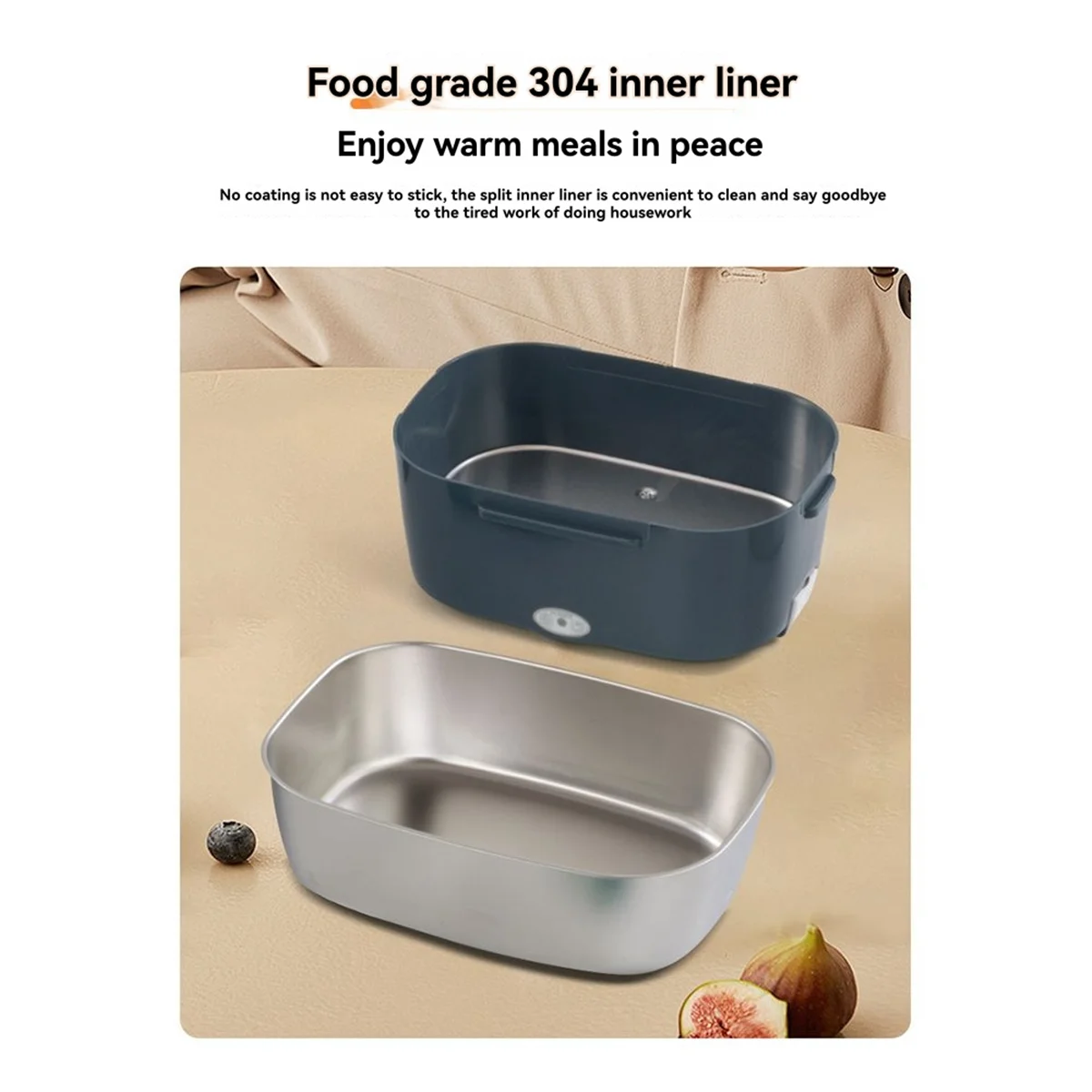 A62K 1.5 L صندوق غداء كهربي جهاز تسخين الطعام المحمولة سخان الطعام للسيارة أو المنزل مانعة للتسرب الغداء التدفئة الميكروويف الاتحاد الأوروبي التوصيل