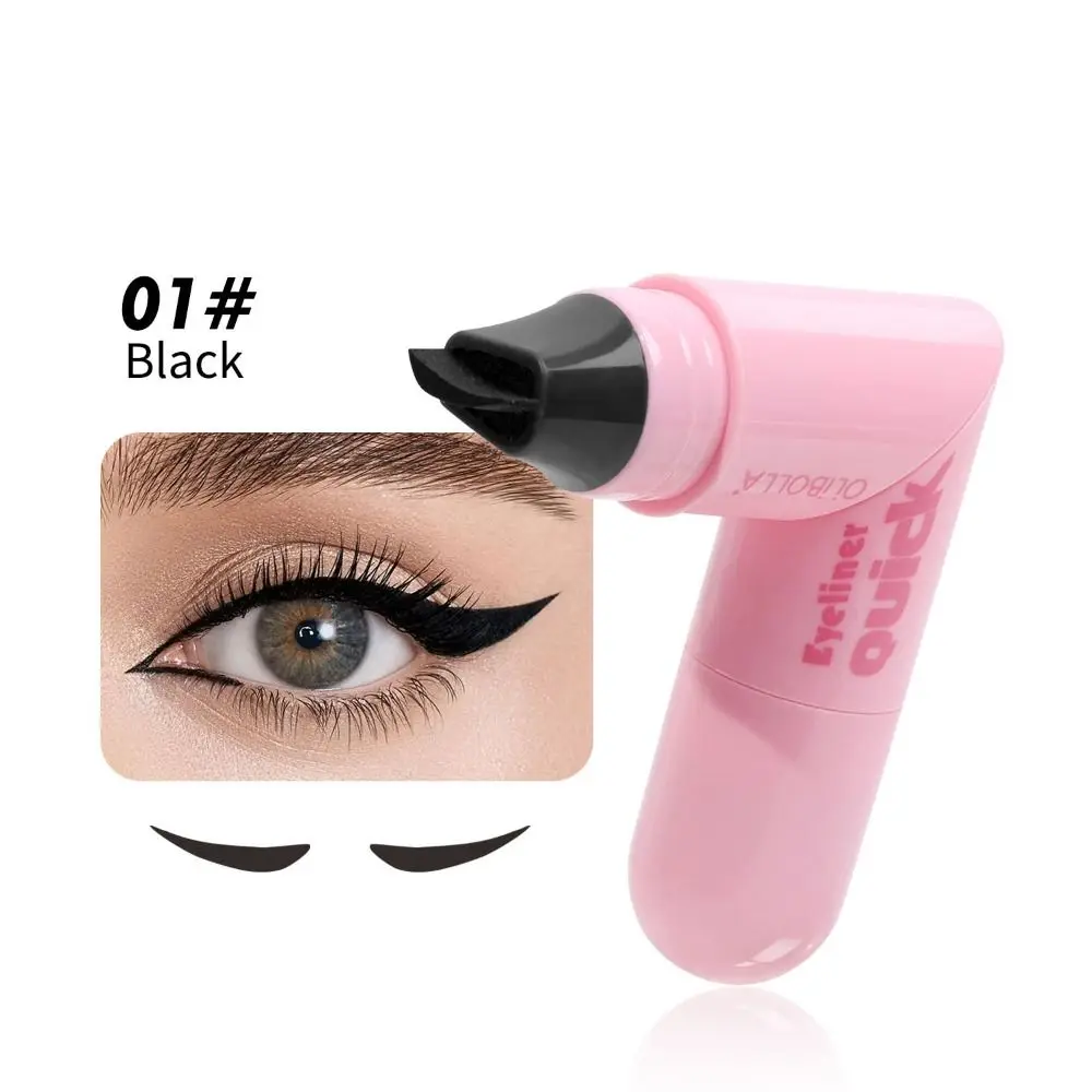 Neuer wasserfester Eyeliner-Stempel, schnell trocknend, schwarze Farbe, Eyeliner-Stempel, drehbar, langanhaltender Eyeliner-Stempelstift