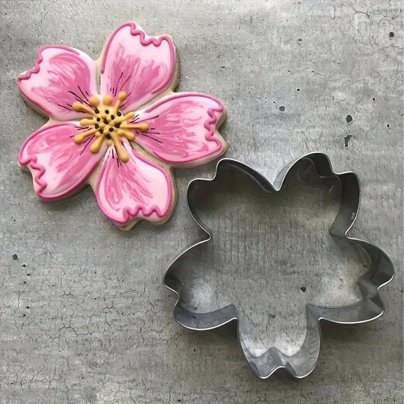 2pcs Cherry Blossom Cookie Cutter, One Cherry Blossom-shaped