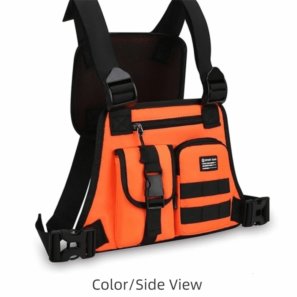 Fashion Lightweight Outdoor Vest Bag Multi Pockets Anti-Theft Sports Shoulder Bag Adjustable Multifunctional Waist Pack Sports