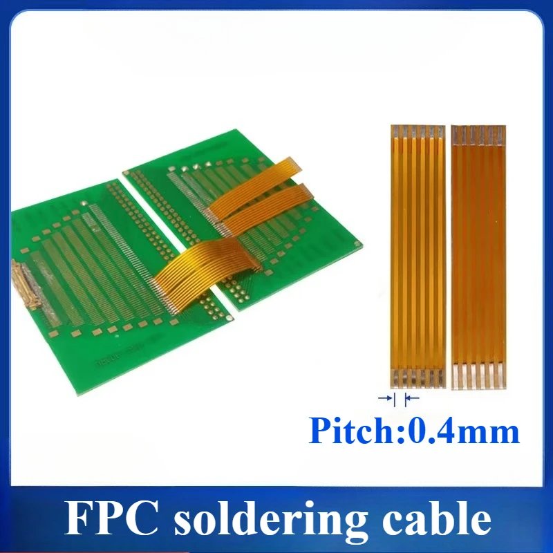 2pcs Ffc Fpc Soldering Ribbon 0.4mm Spacing 3/4/5/6/7/9/10/12/14/16/18/20/22/24/26/28/30pin Core Length 100mm