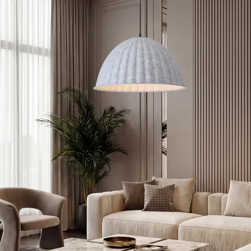 Sound-Absorbing Felt Chandelier Nordic Living Room Bedroom Study Pendant Lights Hanging Lamp Modern Style Home Decoration Led