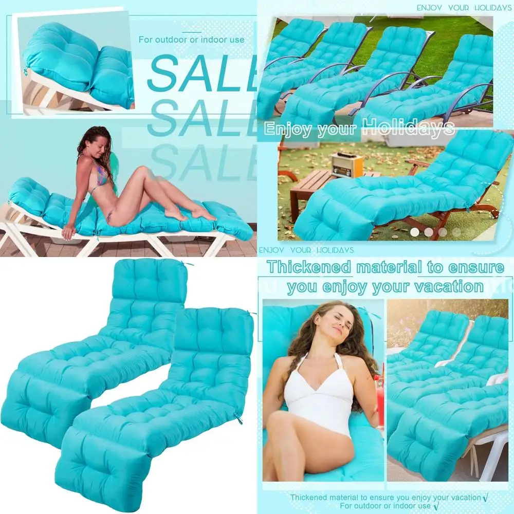 

Mint Green 72x22x4.21 Patio Chair Cushion Set, Waterproof, with Ties (2 Pieces)