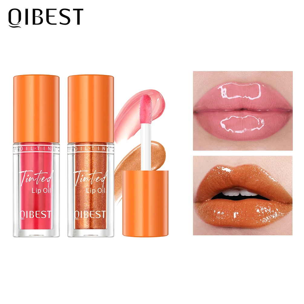 

QIBEST Sext Lip Oil Hydrating Plumping Lip Coat For Lipstick Lipgloss Tinted Lip Plumper Mirror Lip Gloss Cosmetics 8 Colors