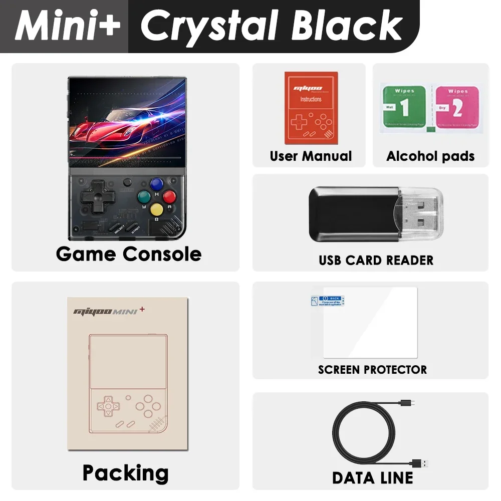 MIYOO Mini Plus Draagbare Retro Handheld Game Console V2 Mini + IPS Scherm Klassieke Video Game Console Linux Systeem Kindercadeau