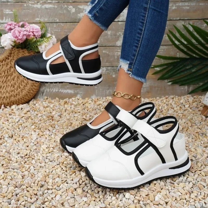 

Women Platform Breathable Sandals Summer Breathable Outdoor Walking Sandals Anti-slip Mesh Sports Running Shoes Zapatos De Mujer