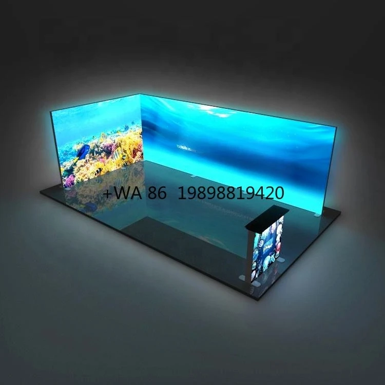 صندوق إضاءة مزود بإضاءة خلفية LED قابلة للطي برسومات SEG كشك عرض حديث للمناسبات التجارية الترويجية