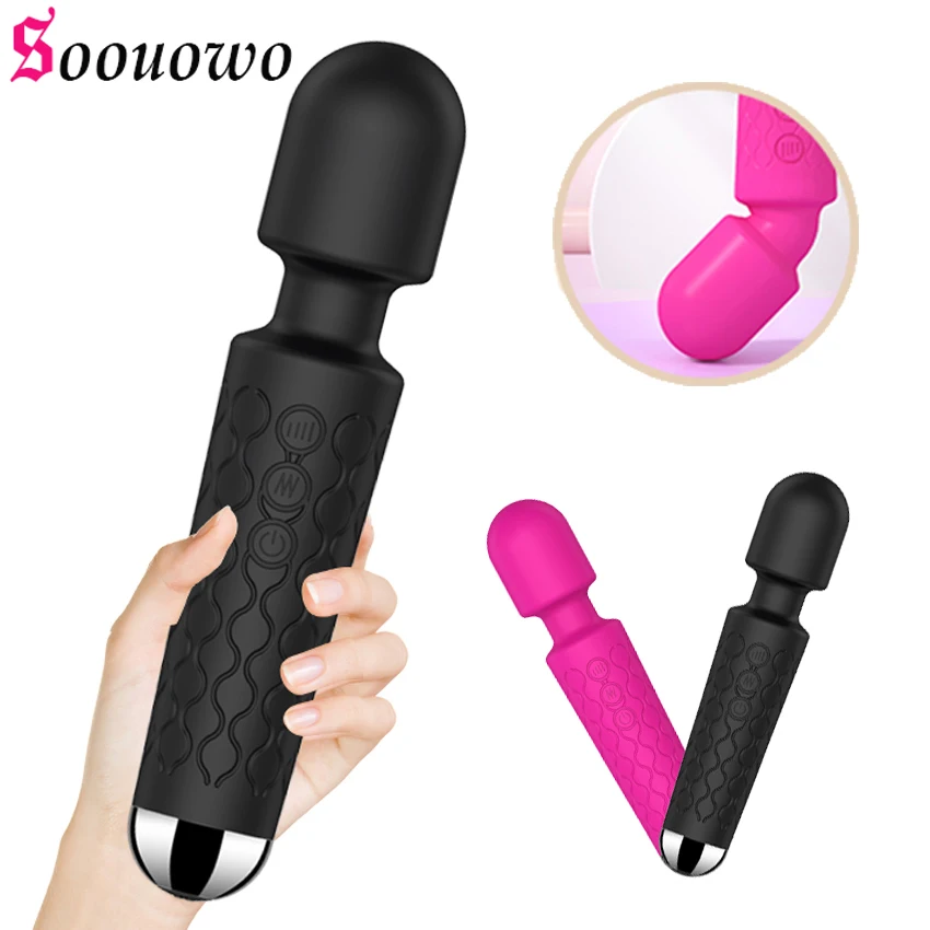 20 Modes Strong Vibration Mini Vibrator Magic Stick USB Charging Massager Clitoris G-Spot Vibrators Sex Toy For Women Adults 18+