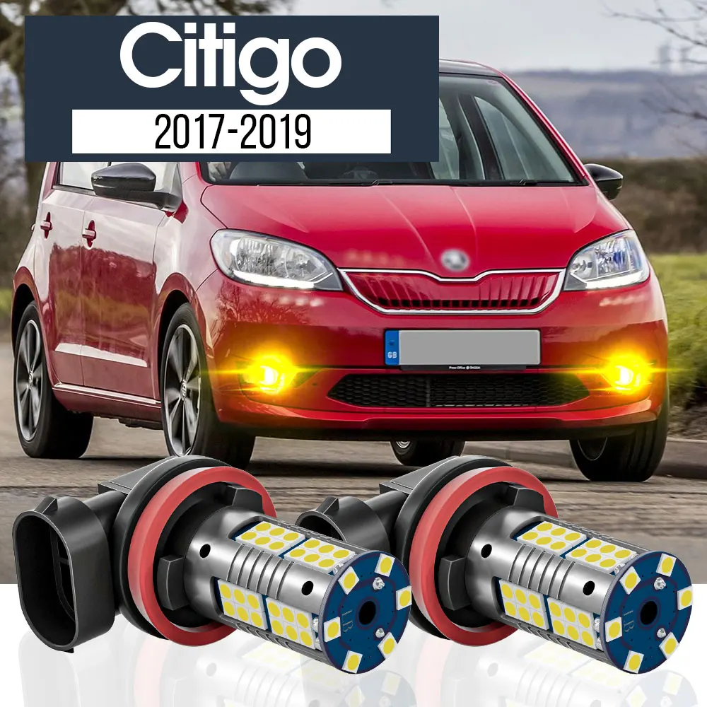 

2pcs LED Fog Light Lamp Blub Canbus Accessories For Skoda Citigo Citigo-e 2017 2018 2019