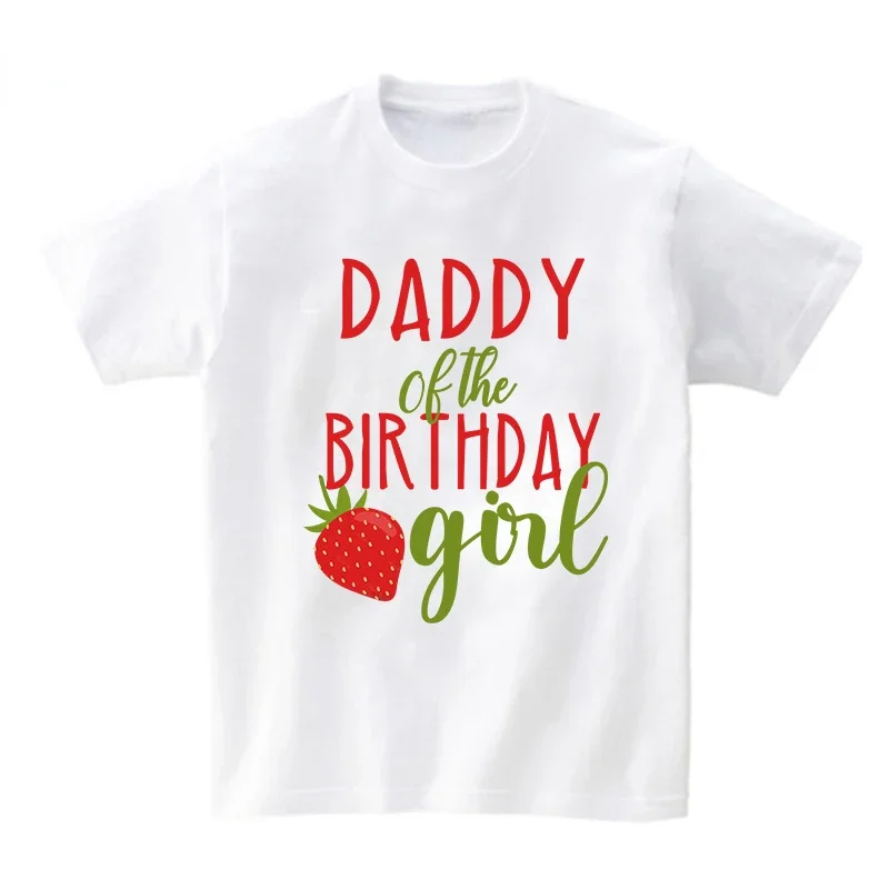 Strawberry Birthday Outfit Family Party Shirt Girl Sweet One Baby Girl First Birthday Matching Shirt 1st Party Shirt Custom Name