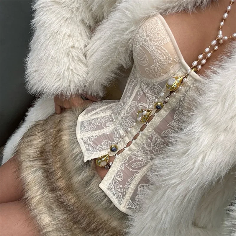 

New Street Off-Shoulder Tube Top Backless Vest Women's Solid Color Slim Fit Strapless Chic Single Breasted Design Strapless Top