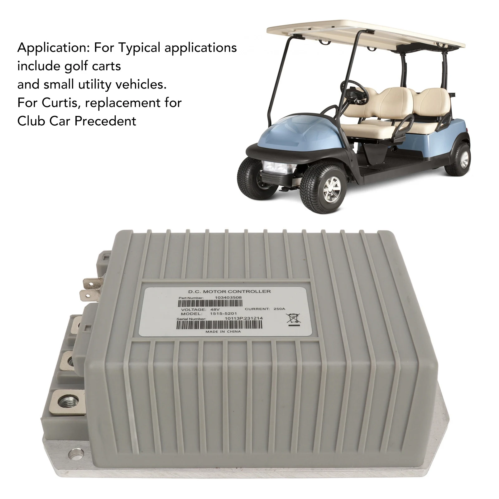 وحدة تحكم المحرك 48 فولت 250A تشغيل سلس 1515 ‐ 5201 بديل لنادي السيارات السابقة نظام EXCEL 250A وحدة تحكم المحرك