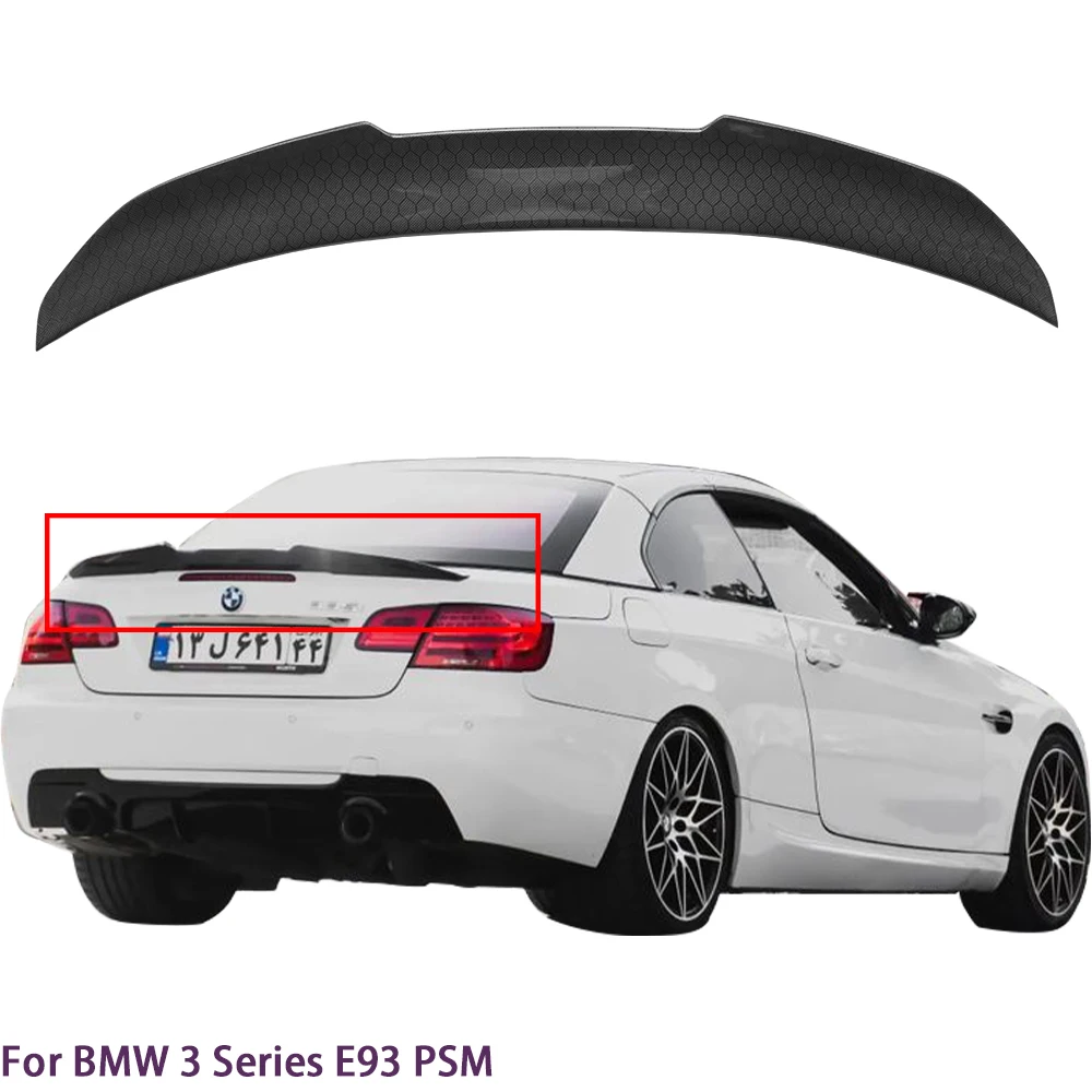 

For BMW 3 Series E93&E93 M3 Convertible PSM Style Honeycomb Carbon fiber Rear Spoiler Trunk wing 2006-2013